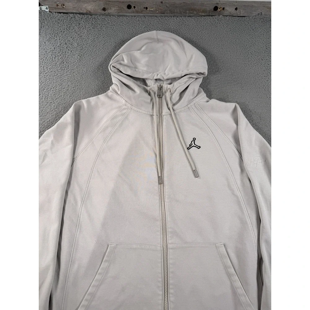 Nike Jordan Essentials Hoodie Warmup Jacket Mens Large White DJ0886-104